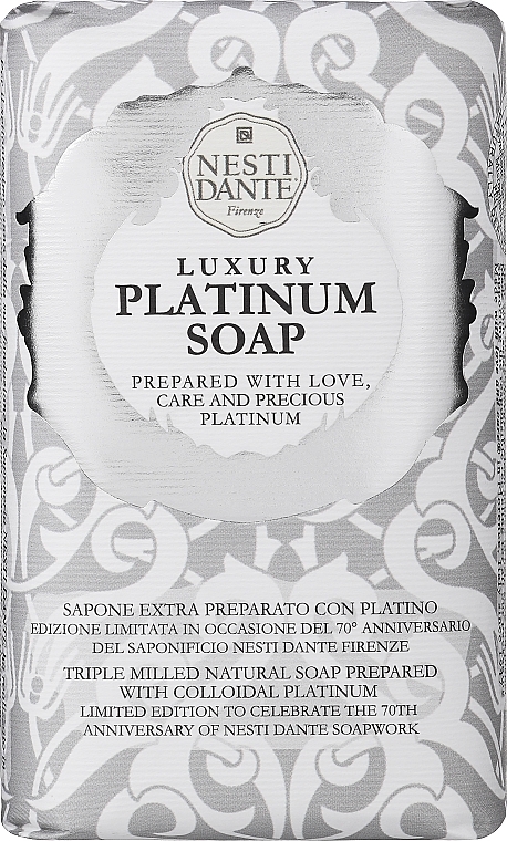 Luxuriöse Naturseife Platinum - Nesti Dante Vegetable Luxury Platinum Soap Limited Edition