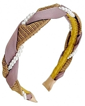 Haarreif O504 gelb mit rosa - Ecarla — Bild N1
