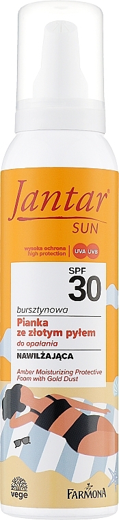 Feuchtigkeitsspendender Schutzschaum - Farmona Jantar Sun SPF 30 — Bild N3