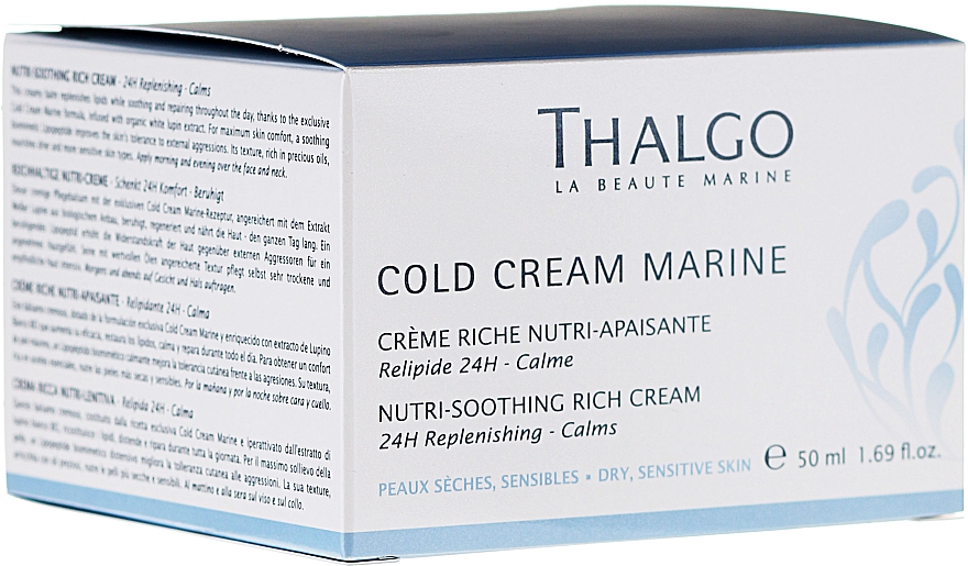 Reichhaltige Nutri-Creme für das Gesicht mit wertvollen Ölen - Thalgo Cold Cream Marine Nutri-Soothing Rich Cream — Bild N2