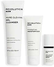 Gesichtspflegeset - Revolution Man Ultimate Skincare Essentials (Gesichtsgel 150ml + Gesichtscreme 75ml + Augenserum 15ml) — Bild N1