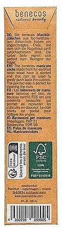 Manikürestäbchen aus Holz 6 St. - Benecos Manicure Sticks — Bild N3