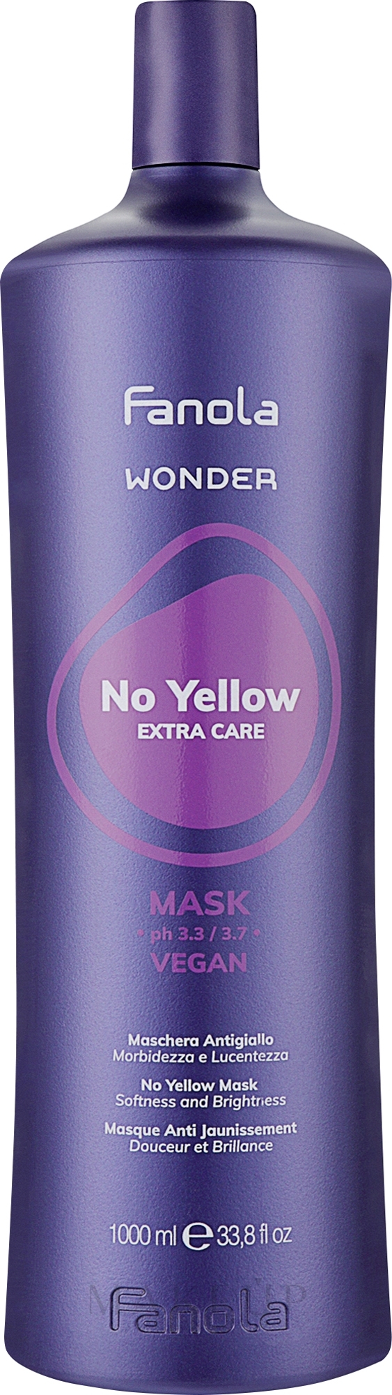 Anti-Gelb-Haarmaske - Fanola Wonder No Yellow Extra Care Mask — Bild 1000 ml