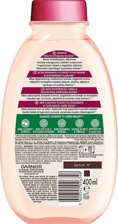 Shampoo für schwaches und brüchiges Haar - Garnier Botanic Therapy Castor Oil And Almond — Bild N2