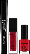 Dermacol Red Crush Set (Mascara 9,5ml + Lippentinte 6ml + Nagellack 11ml) - Make-up Set  — Bild N1