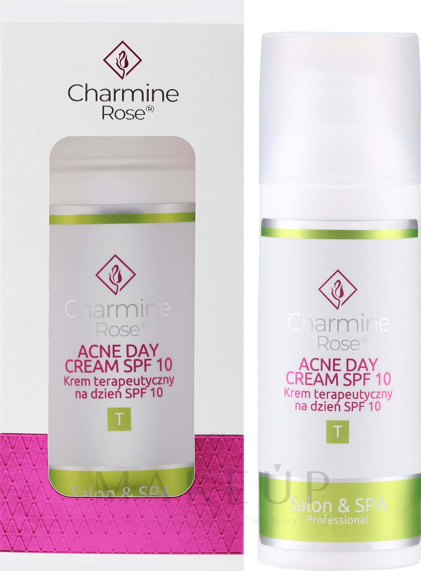 Mattierende und feuchtigkeitsspendende Tagescreme für zu Irritationen und zu Akne neigende Gesichtshaut SPF 10 - Charmine Rose Acne Day Cream SPF10 — Bild 50 ml