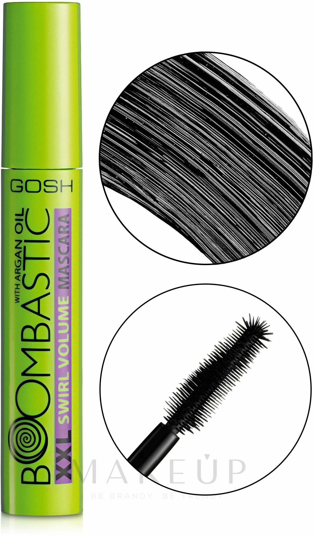 Mascara für voluminöse Wimpern - Gosh Boombastic XXL Swirl Volume Mascara — Foto Black