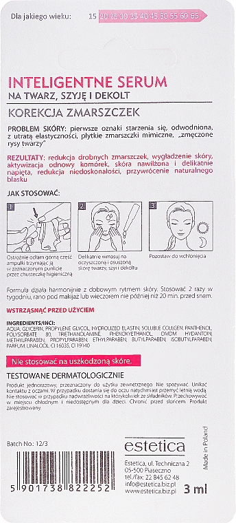 Anti-Falten Serum für Gesicht, Hals und Dekolleté - Czyste Piekno Inteligentne Serum — Bild N2