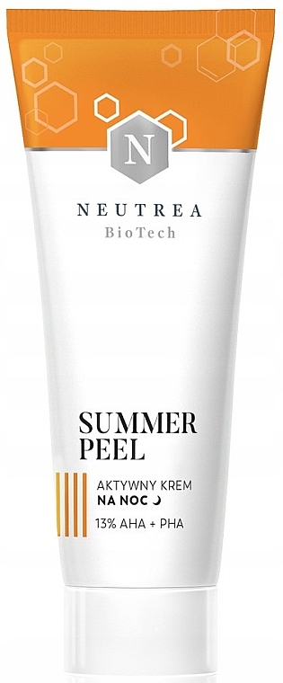 Nachtpeeling-Creme für das Gesicht mit 13% AHA- und PHA-Säuren - Neutrea BioTech Summer Peel Active Night Cream — Bild N1