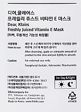 Maske mit Vitamin E - Klairs Freshly Juiced Vitamin E Mask (Probe)  — Bild N2