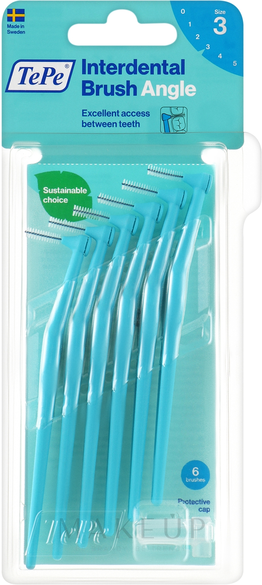 Interdentalbürsten blau - TePe Interdental Brushes Angle Blue 0,6mm — Bild 6 St.