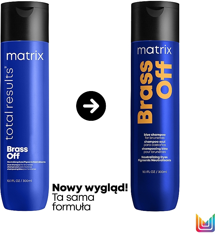Farbneutralisierendes Shampoo für kühle Farbergebnisse - Matrix Total Results Brass Off Blue Shampoo For Brunettes — Bild N2
