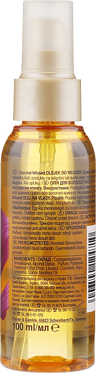 Haaröl mit Kokosnussextrakt - Pantene Pro-V Coconut Infused Hair Oil — Bild N2