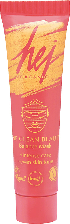 Ausgleichende Gesichtsmaske mit Distelöl und Rosenwasser - Hej Organic The Clean Beauty Balance Mask — Bild N1