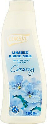 Cremiger Badeschaum Leinen & Reismilch - Luksja Creamy Linen & Rice Milk Proteins Bath Foam