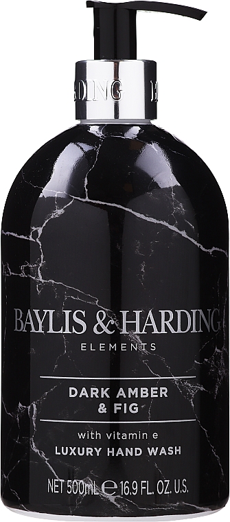 Flüssige Handseife mit Bernstein - Baylis & Harding Elements Dark Amber & Fig Luxury Hand Wash — Bild N1