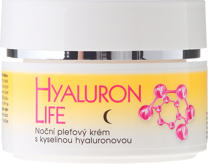 Feuchtigkeitsspendende Anti-Falten Nachtcreme mit Hyaluronsäure - Bione Cosmetics Hyaluron Life Night Cream With Hyaluronic Acid — Bild N2