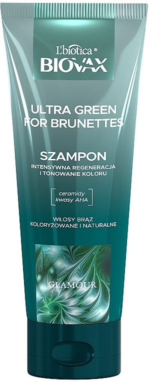 Haarshampoo - L'biotica Biovax Glamour Ultra Green for Brunettes — Bild N1