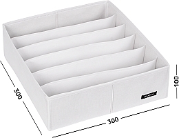 Aufbewahrungs-Organizer mit 6 Fächern weiß 30x30x10 cm Home - MAKEUP Drawer Underwear Organizer White — Bild N2