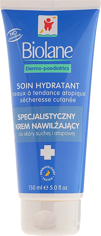 Feuchtigkeitsspendende Gesichts- und Körpercreme für atopische und trockene Haut - Biolane Baby Dermo Pediatric Moisturizing Cream — Bild N1