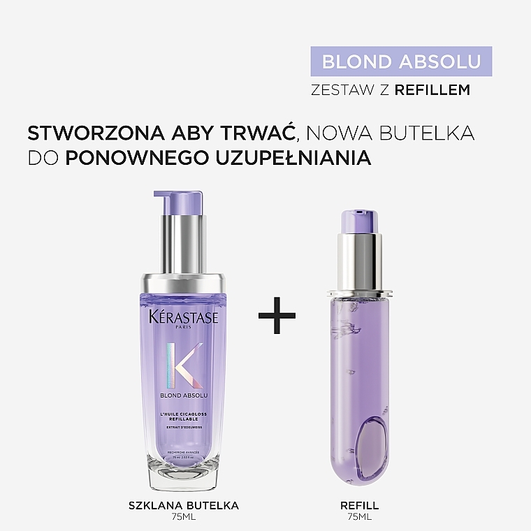 Feuchtigkeitsspendendes Haaröl - Kerastase Blond Absolu Cicagloss Hydrating Oil Concentrate Refillable — Bild N3