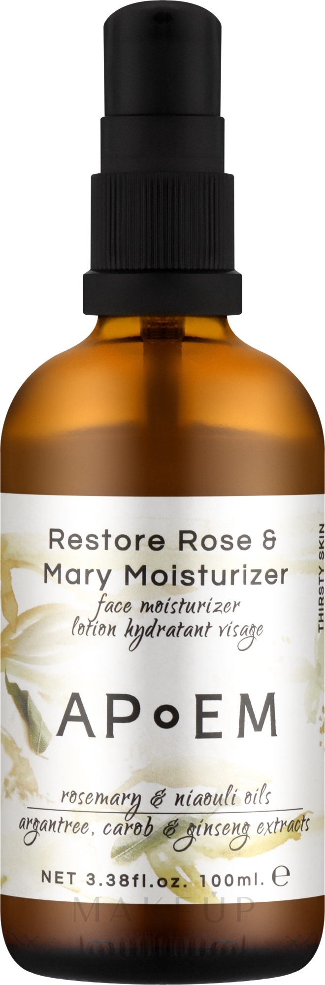 Duftende Feuchtigkeitscreme für Gesicht und Körper - APoEM Restore Rose & Mary Moisturizer — Bild 100 ml