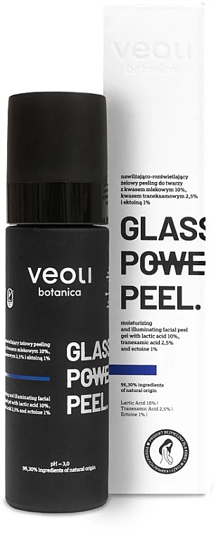 Feuchtigkeitsspendendes und aufhellendes Gel-Gesichtspeeling - Veoli Botanica Glass Skin Power Peel — Bild N1