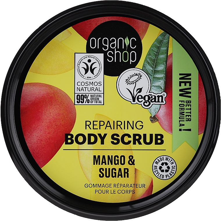 Körperpeeling mit Mangobutter und Rohrzucker - Organic Shop Body Scrub Organic Mango & Sugar