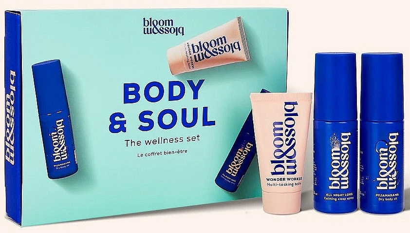 Körperpflegeset - Bloom & Blossom Body & Soul The Wellness Set (Beruhigendes Schlafspray 40ml + Multifunktionaler Balsam 25ml + Trockenes Körperöl 40ml) — Bild N1