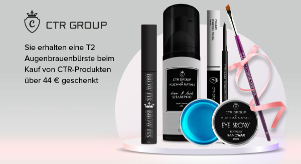 Sie erhalten eine T2 Augenbrauenbürste beim Kauf von CTR-Produkten über 44 € geschenkt