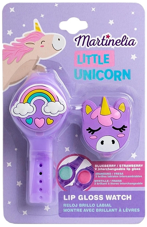 Kinderset mit Uhr - Martinelia Little Unicorn Lip Gloss Watch Set (Lipgloss 2x1,1g + Uhr 1St.) — Bild N1