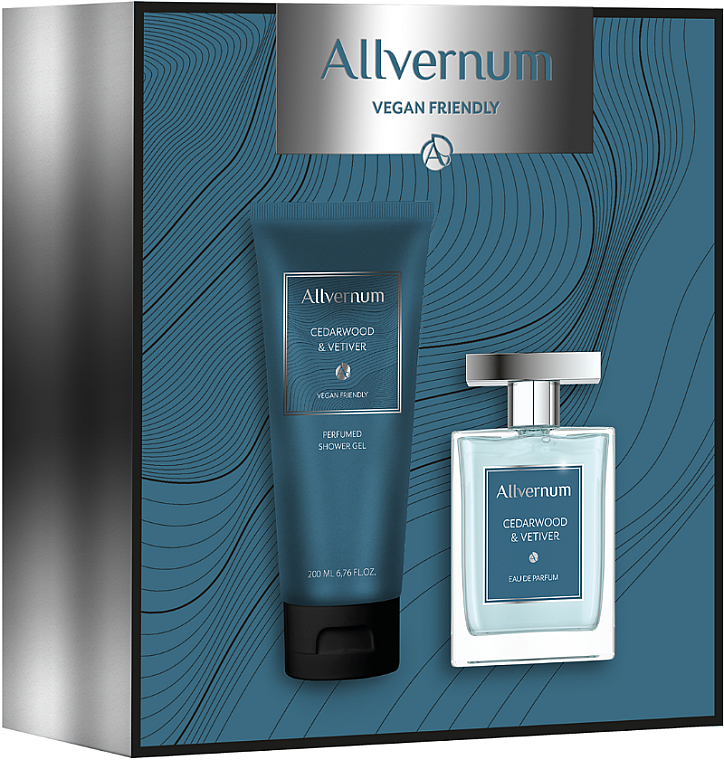 Duftset - Allvernum Cedarwood & Vetiver (Eau de Parfum 100ml + Duschgel 200ml) — Bild N1