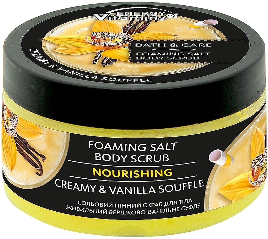 Pflegendes Salz-Schaum-Körperpeeling Cremiges Vanille-Soufflé - Leckere Geheimnisse Energy of Vitamins Creamy&Vanilla souffle