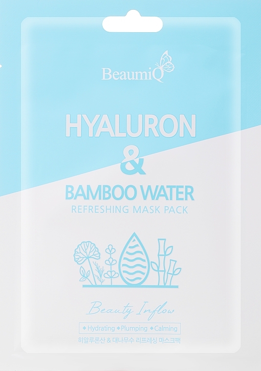 Pflegende Gesichtsmaske mit Hyaluronsäure	 - Beaumiq Hyaluron & Bamboo Water — Bild N1