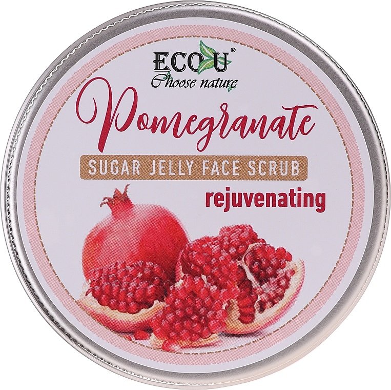 Verjüngendes Zuckerpeeling für das Gesicht mit Granatapfel - Eco U Sugar Jelly Face Scrub — Bild N1