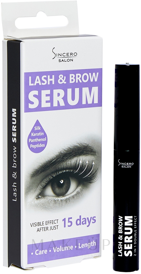 Wimpern- und Augenbrauenserum zum Wachstum und Volumen - Sincero Salon Lash & Brow Serum — Bild 6 ml