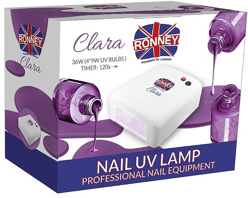 UV-Lampe für Nageldesign Clara weiß - Ronney Professional UV 36W (GY-UV-818)