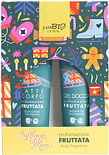 Düfte, Parfümerie und Kosmetik Körperpflegeset - PuroBio Cosmetics Magic Xmas Fruttata Kit (Duschgel 150ml + Körperlotion 150ml)