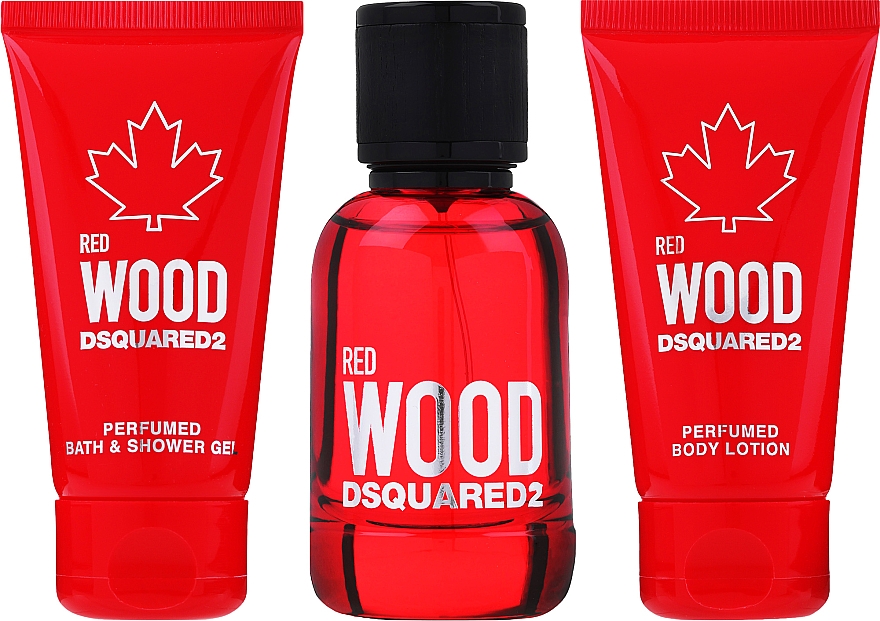 Dsquared2 Red Wood - Duftset (Eau de Toilette 50ml + Duschgel 50ml + Körperlotion 50ml) — Bild N2