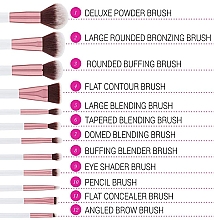 Make-up Pinselset 12-tlg. mit Kosmetiktasche - BH Cosmetics Crystal Quartz Set of 11 Brushes + Bag — Bild N4