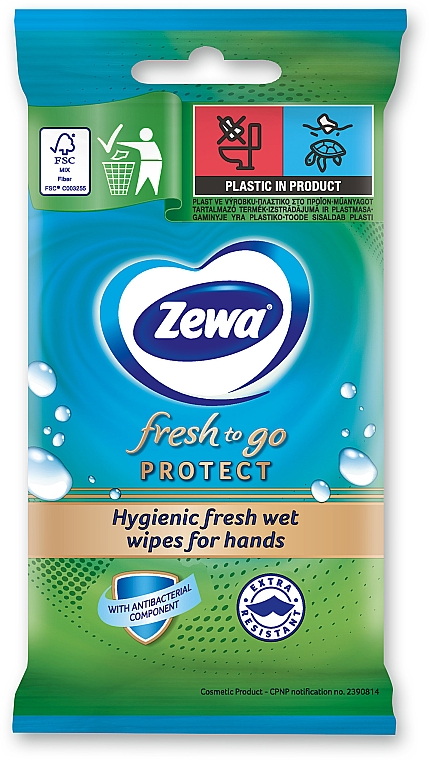 Feuchttücher 10 St. - Zewa Protect Wipes — Bild N1