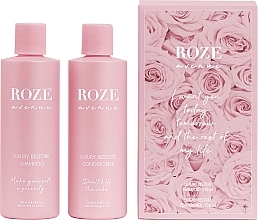 Düfte, Parfümerie und Kosmetik Haarpflegeset - Roze Avenue Luxury Restore Bestie Duo + Free Scalp Brush (Haarshampoo 250ml + Conditioner 250ml)