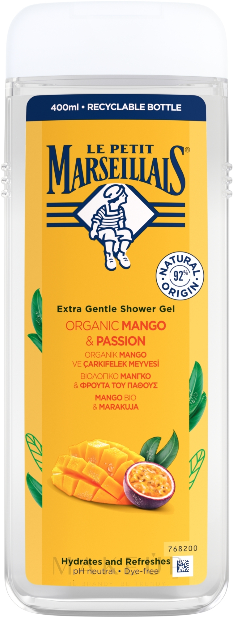 Duschgel Bio-Mango und Passionsfrucht - Le Petit Marseillais Extra Gentle Shower Gel Organic Mango & Passion Fruit — Bild 400 ml