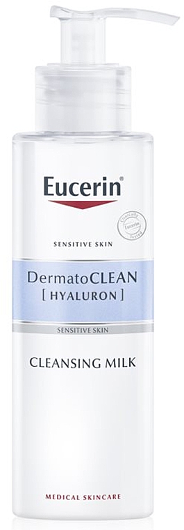 Gesichtsreinigungsmilch für trockene und empfindliche Haut - Eucerin DermatoClean Hyaluron Cleansing Milk — Bild N1