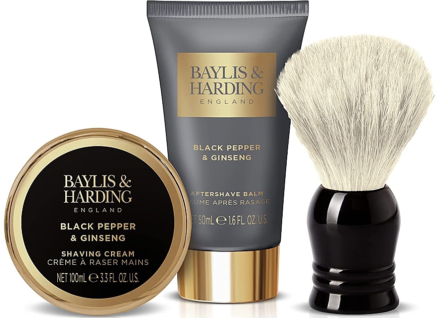 Gesichtspflegeset - Baylis & Harding Black Pepper & Ginseng Luxury Shave Set  — Bild N2