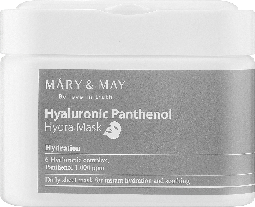 Tuchmaske mit Hyaluronsäure und Panthenol - Mary & May Hyaluronic Panthenol Hydra Mask — Bild N1