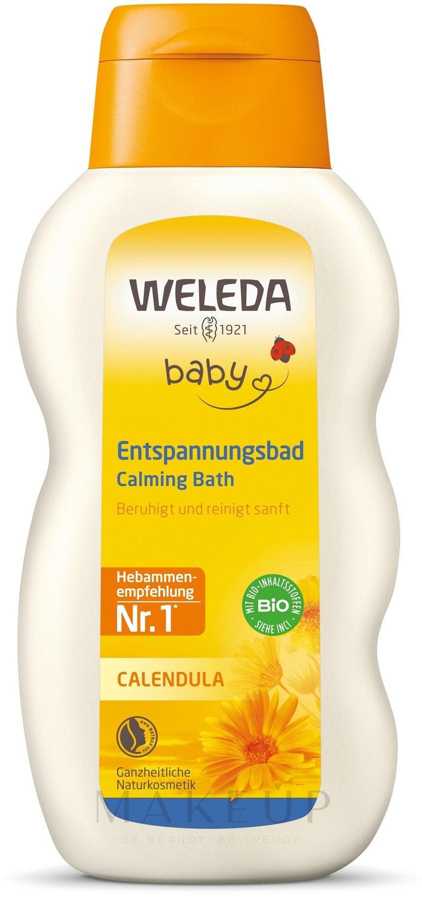Pflegende und beruhigende Badelotion für Babys und Kinder mit Ringelblume - Weleda Calendula-Bad — Foto 200 ml