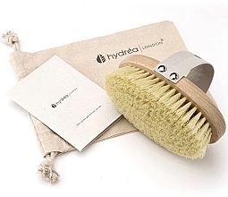 Düfte, Parfümerie und Kosmetik Trockenmassagebürste mit Kaktusfaserborsten - Hydrea London Professional Spa Dry Body Brush Cactus Bristle With Travel Bag