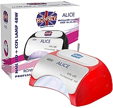 Düfte, Parfümerie und Kosmetik CCFL/LED Lampe für Nageldesign rot - Ronney Profesional Alice Nail CCFL+LED 48w (GY-LCL-015D) Lamp