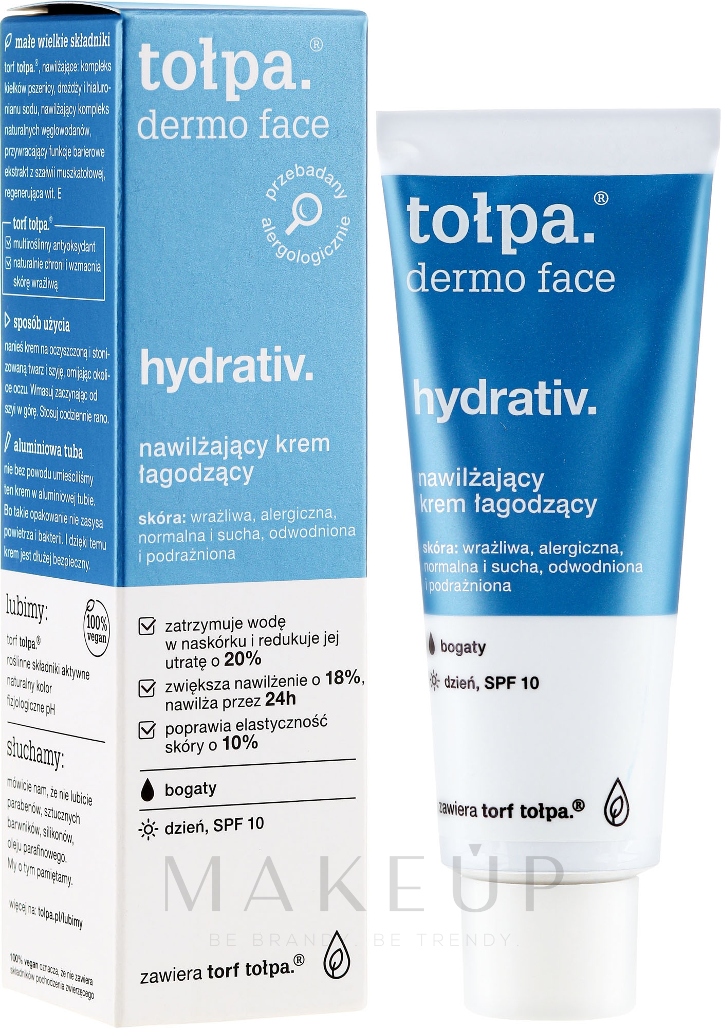 Feuchtigkeitsspendende Gesichtscreme LSF 10 - Tolpa Dermo Face Hydrativ SPF 10 — Bild 40 ml